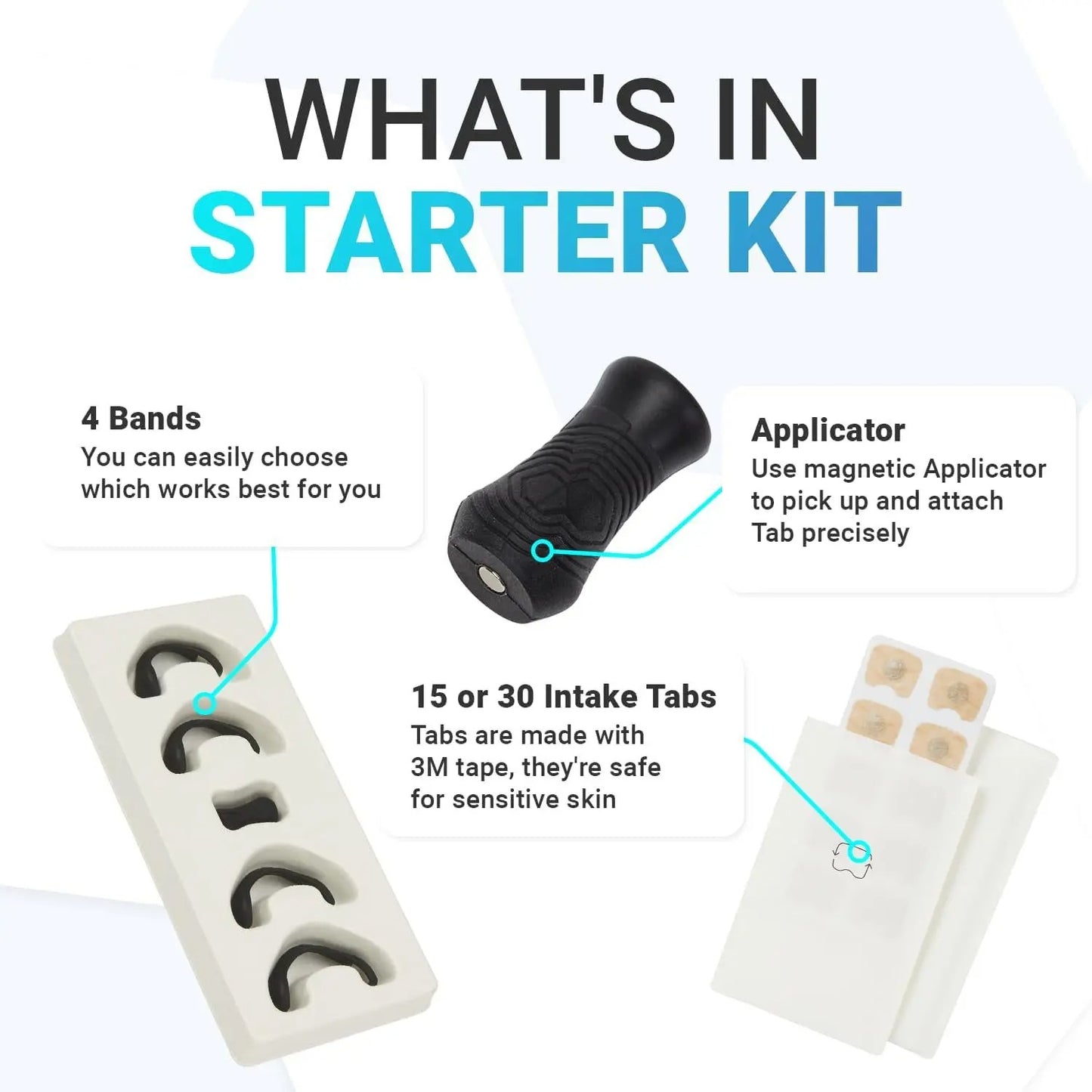 Intake Breathing Premier Nasal Dilator Starter Kit (30 Count Black)