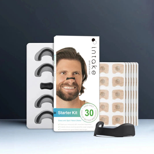 Intake Breathing Premier Nasal Dilator Starter Kit (30 Count Black)