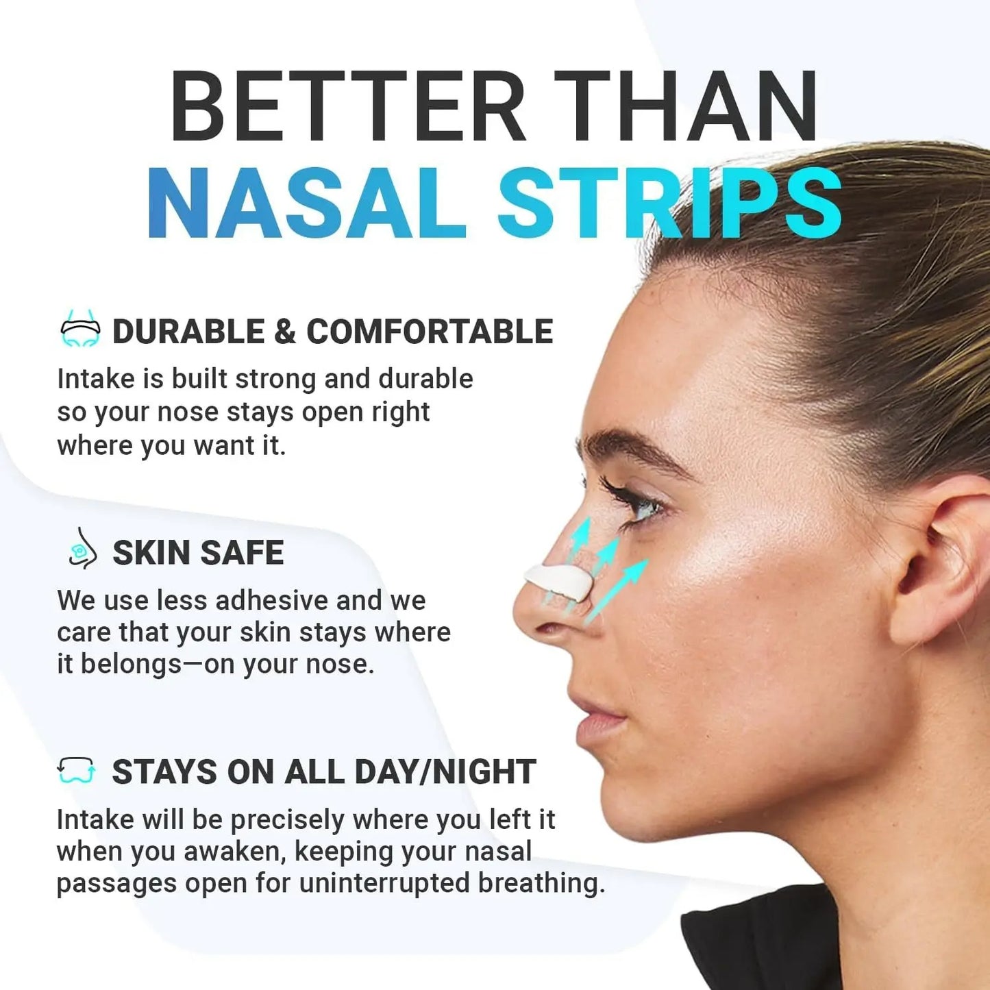 Intake Breathing Premier Nasal Dilator Starter Kit (30 Count Black)